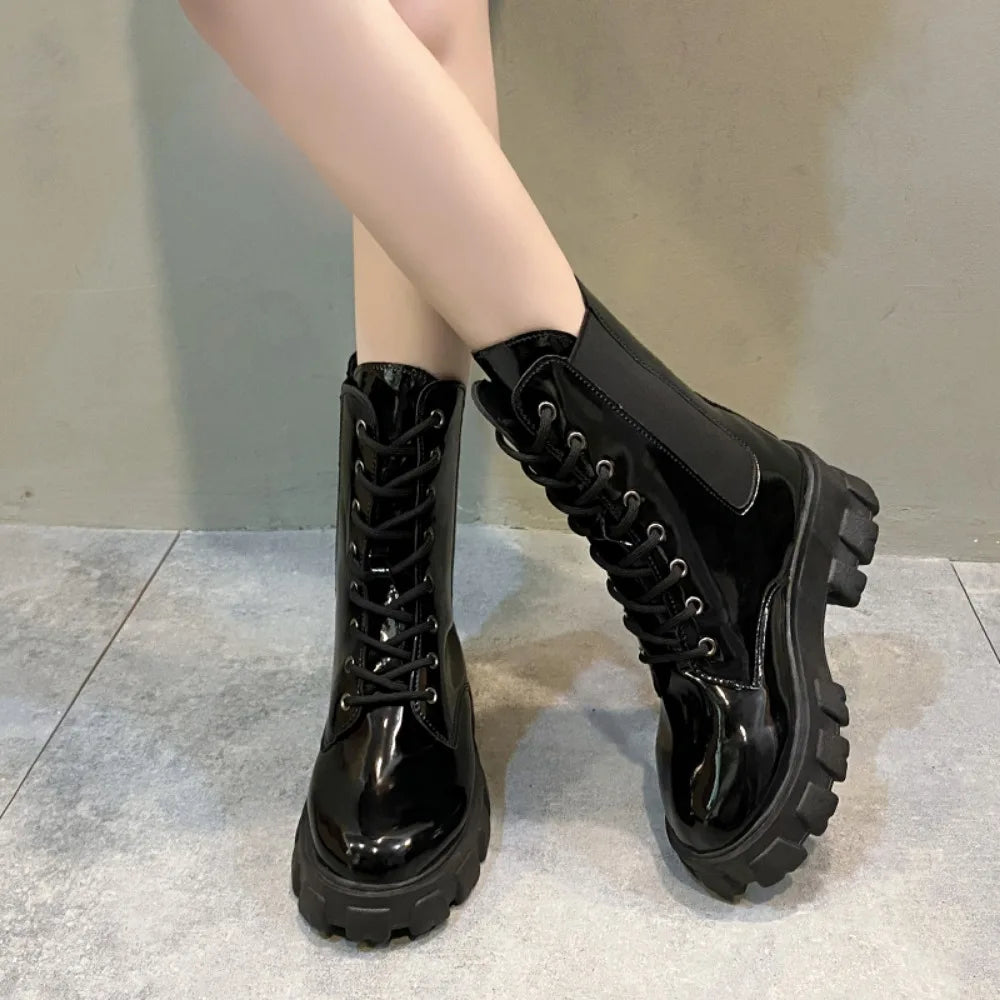 ECO stiefeletten | Schwarze Motorrad-Stiefeletten für Damen
