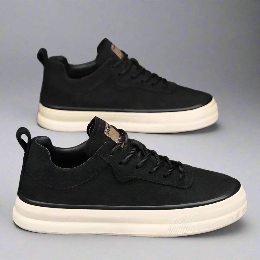 Graufeld Business Sneakers | Bequeme Leder Herren Freizeit Schuhe für breite Füße