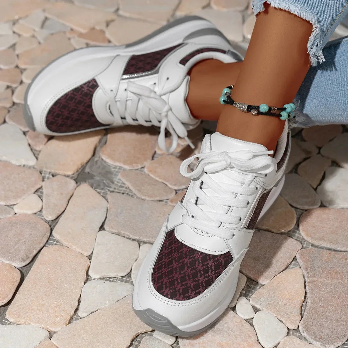 ECO Sneaker | Bequeme ergonomische Damen-Sneaker mit dämpfender Sohle und Einlagen geeignet