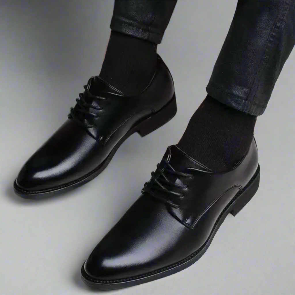 GEO Derby anzugschuhe | Komfortable Business-Schnürschuhe für Herren