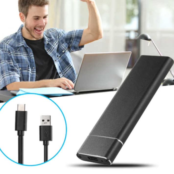 SpeedVault Externe Festplatte: Ultraschnelle 520 MB/s Datenübertragung, 1TB/2TB Kapazität, Robustes Aluminiumgehäuse – Perfekt für Profis und Kreative
