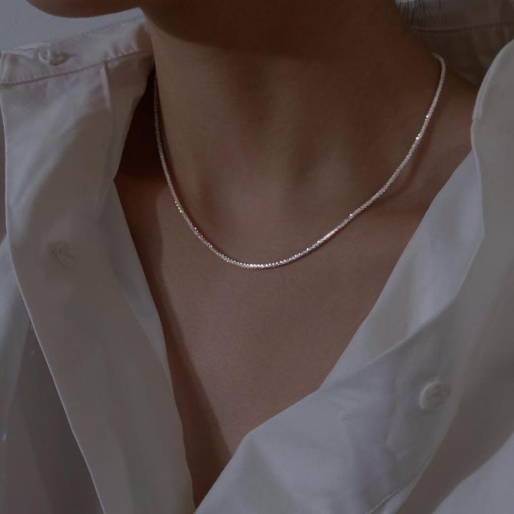 LunaLuxe Sterling Silber Sternenlicht-Halsketten-Set – Eleganz für Jeden Anlass
