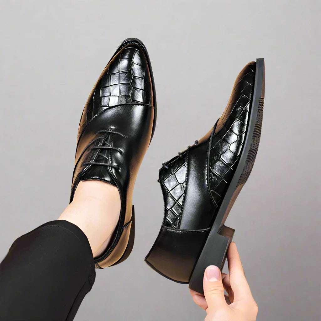 GEO Oxford anzugschuhe | Bequemer Retro-Business-Schuh für Herren