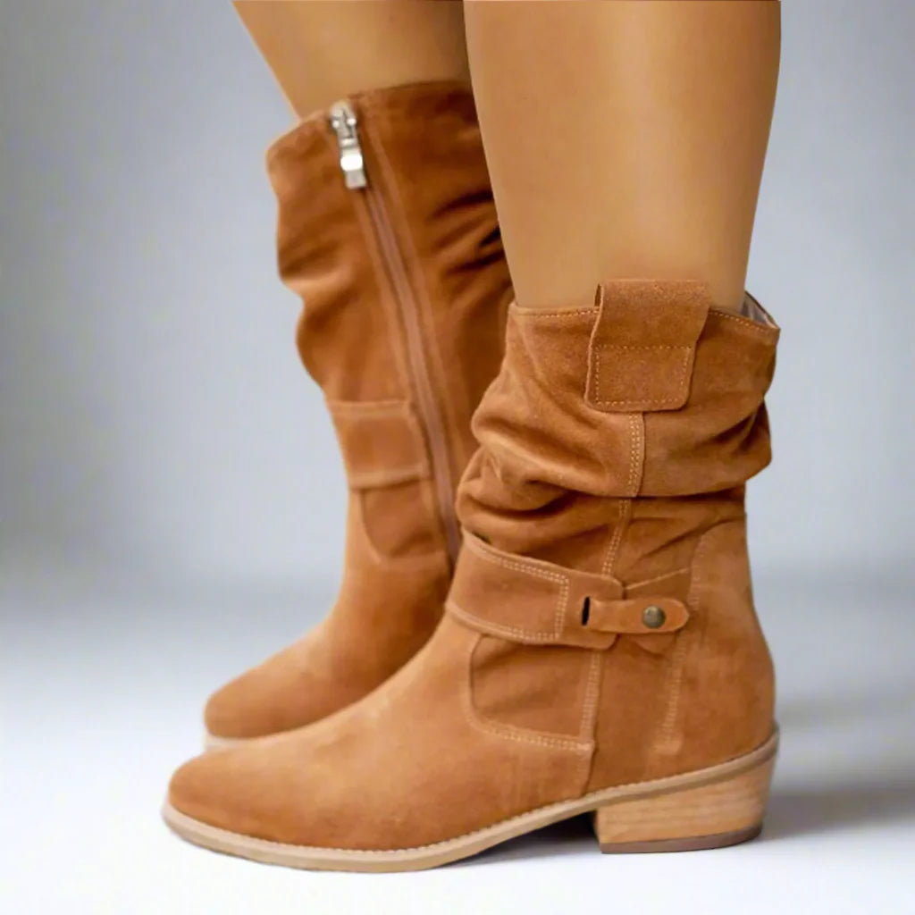 ECO stiefeletten | Leichte bequeme, klassische Wildleder-Stiefeletten für Damen