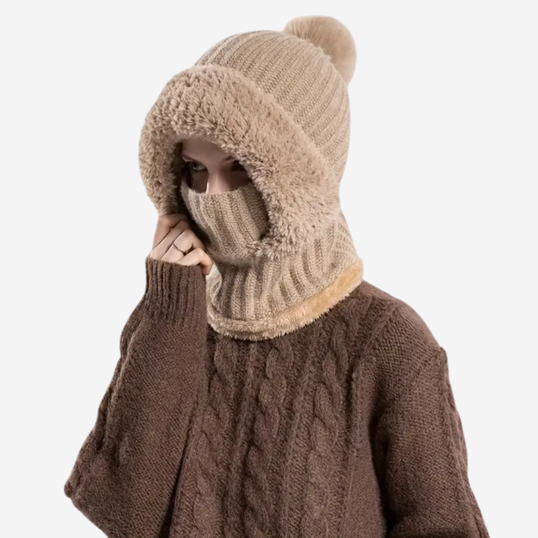Sturmhaube für Damen - Balaclava mit Plüsch-Ohren für den Winter