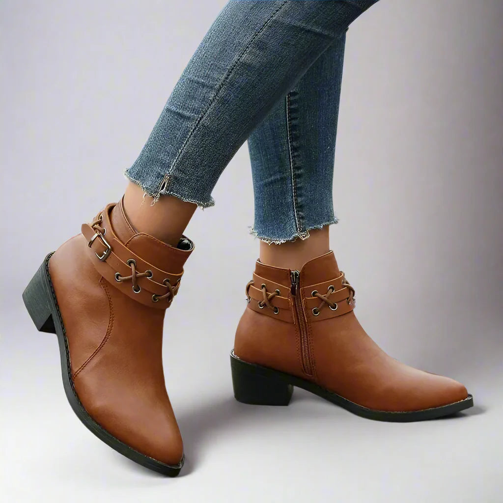 ECO stiefeletten | High Heel Stiefeletten aus PU-Leder für Damen
