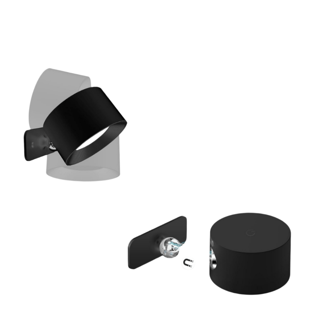 Glow360 | Draadloze, Oplaadbare Wandlamp met 360° Rotatie - Sfeervolle & Flexibele Verlichting