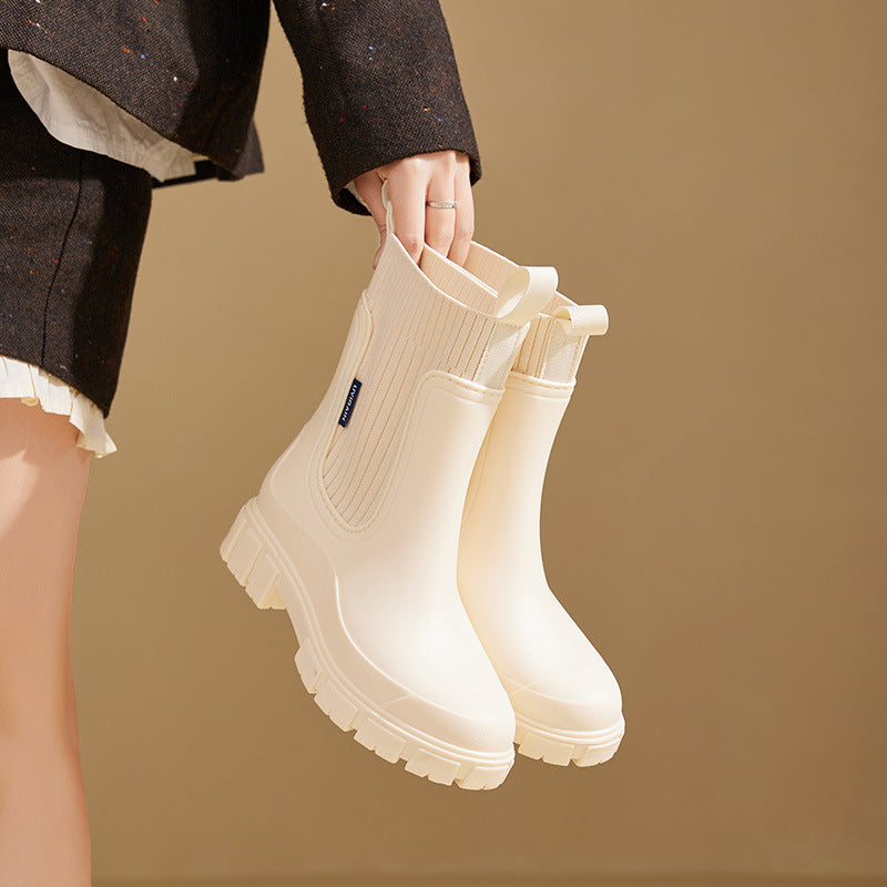 Warme, wasserdichte Damen-Regenstiefel für den Herbst – Stylisch und bequem für jedes Wetter