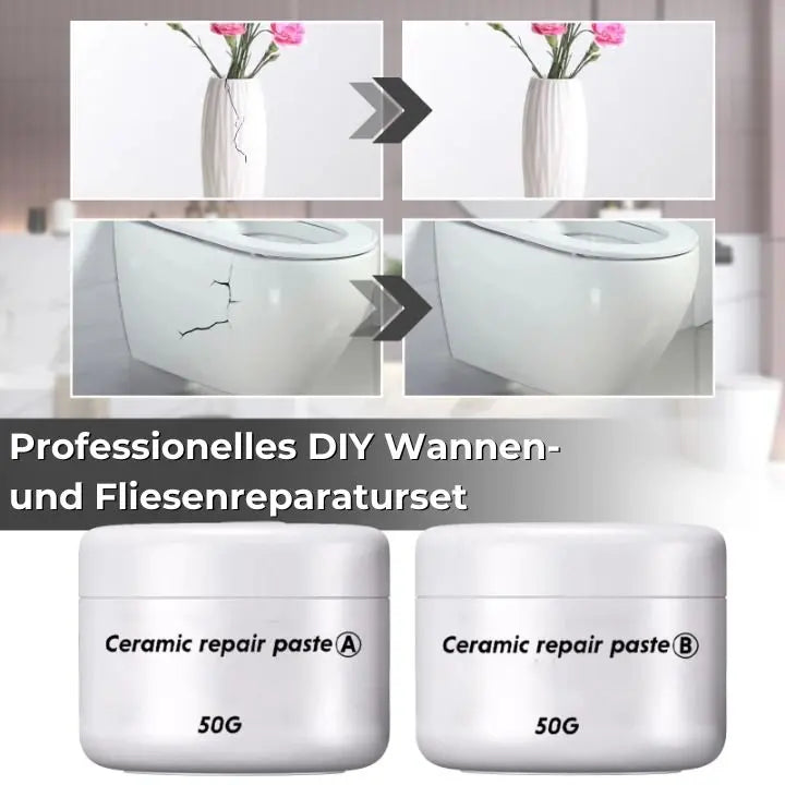 Fliesen Reparaturpaste: Schnelle & Effektive Reparatur für Risse und Absplitterungen – Für ein makelloses Zuhause