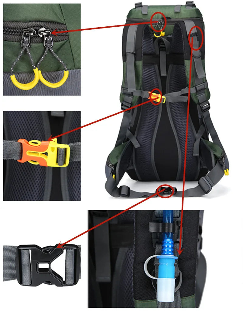 AdventurePro 60L Wasserdichter Outdoor-Rucksack – Perfekt für Wandern und Reisen