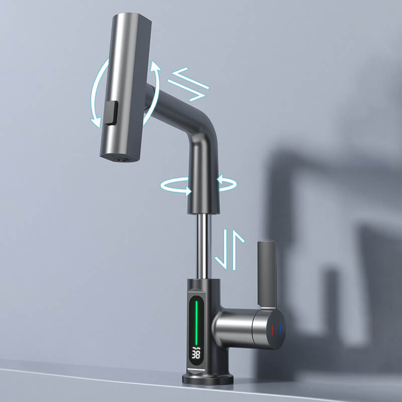 WaterMaster: Der Vielseitige LED-Wasserhahn für Küche & Bad – 360° drehbar, 5 Strahlmodi & Temperaturanzeige