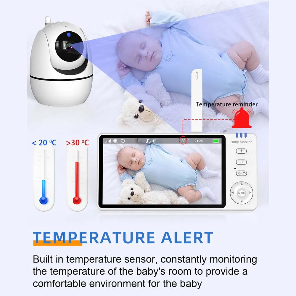 Babyphone für Babys - 360° Kamera, Monitor & Nachtsicht