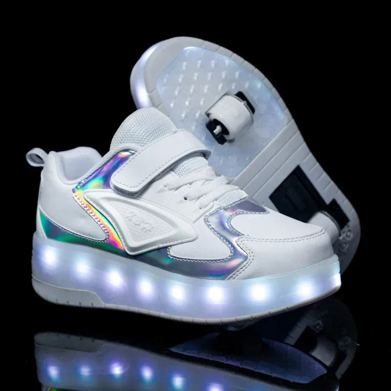 LichtRiders - Kinder LED Rollschuhe mit integrierten Rädern