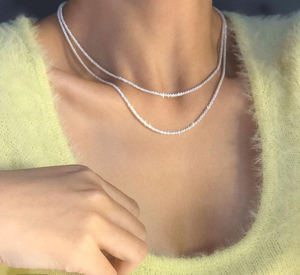 LunaLuxe Sterling Silber Sternenlicht-Halsketten-Set – Eleganz für Jeden Anlass