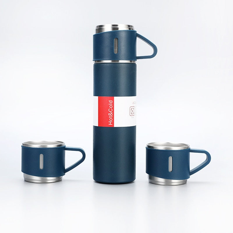 Thermo Pro Edelstahl Thermoskanne 500ml - Hält 12h Warm/Kalt | Ideal für Herbst & Winter