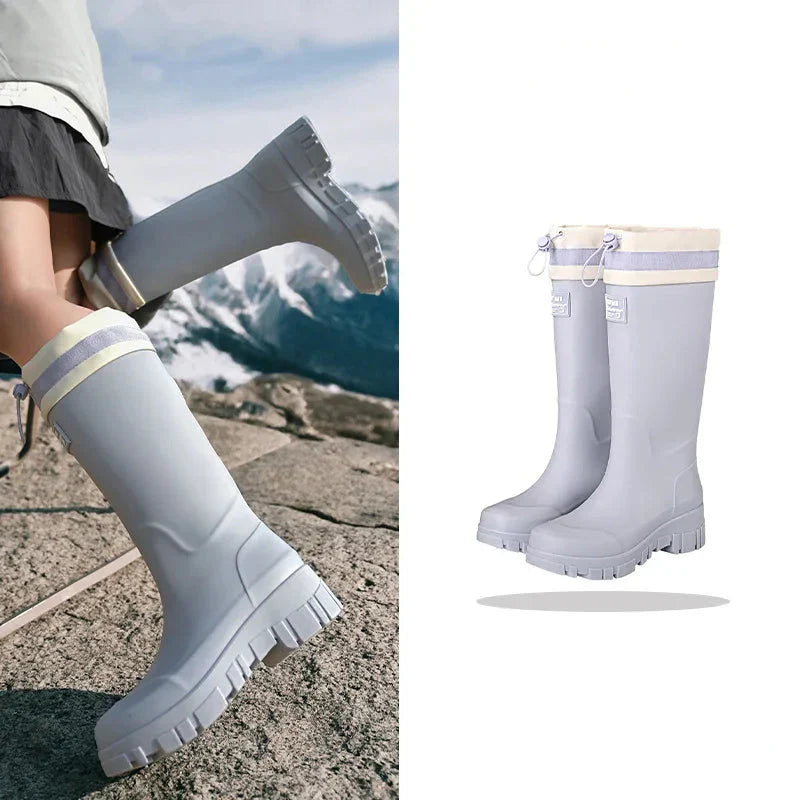 Elegante Damen-Regenstiefel im Retro-Look: Wasserdicht und rutschfest für den Herbst