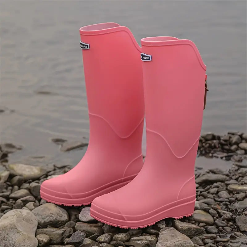 Modische und Wasserdichte Damen-Regenstiefel für den Herbst – Rutschfeste PVC-Gummistiefel für Komfort und Stil