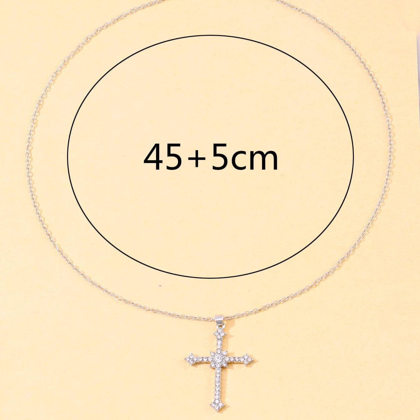 Luxuriöse Kreuz-Halskette mit Zirkon-Kristall-Anhänger | Eleganz & Selbstausdruck