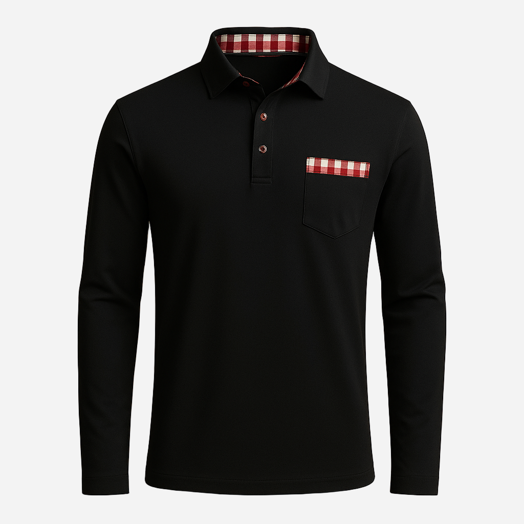 Polo Shirt für Herren - Langarm & Kragen für den Winter