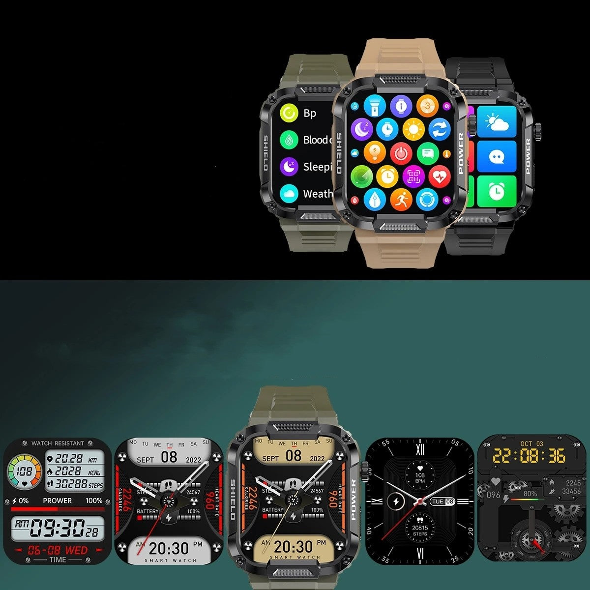 EliteEdge Commando Smartwatch Pro: Robuste Militärische Smartwatch mit KI-Sprachassistent und 110+ Sportmodi