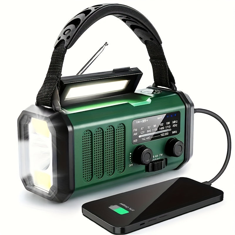EcoPower Notfallradio: Robuste All-in-One-Lösung mit Solar, Kurbel, Taschenlampe & Powerbank