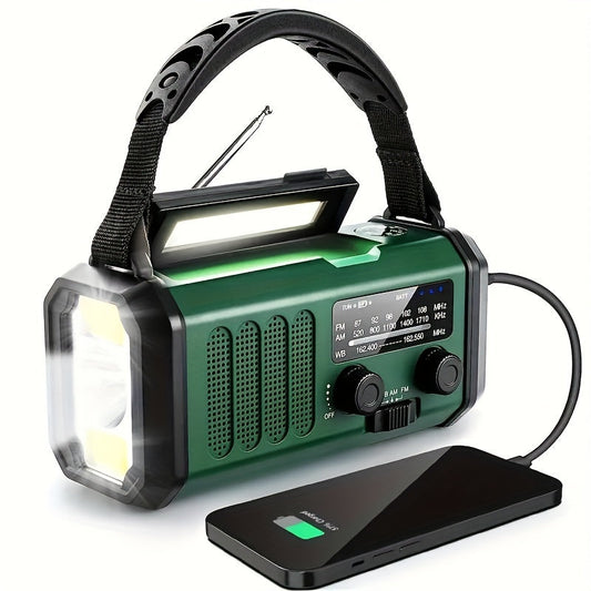 EcoPower Notfallradio: Robuste All-in-One-Lösung mit Solar, Kurbel, Taschenlampe & Powerbank