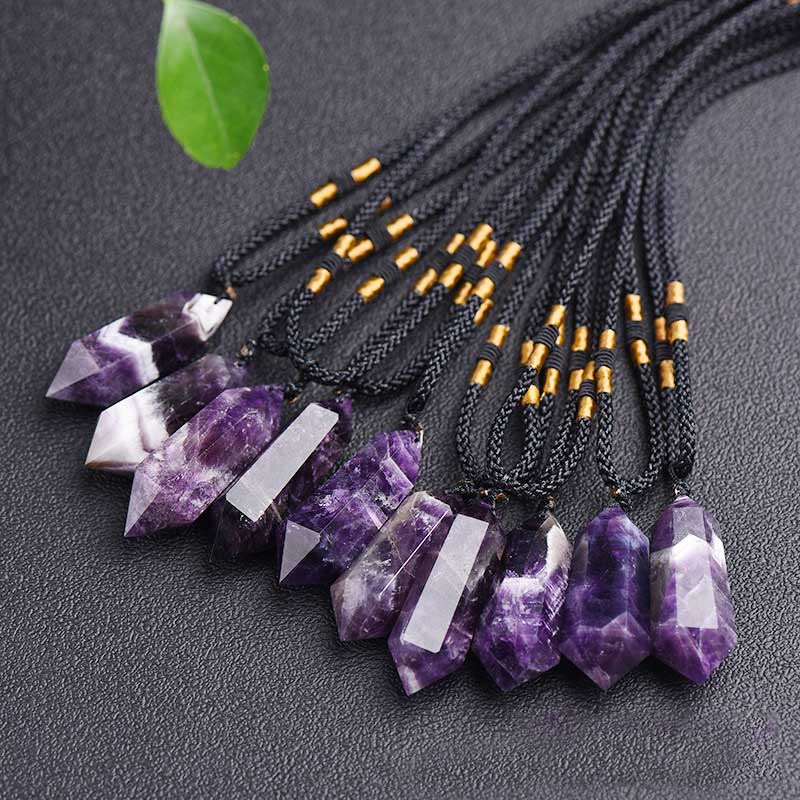 Lyra Amethyst Heilkristall Halskette - Natürliche Heilung und Schutz