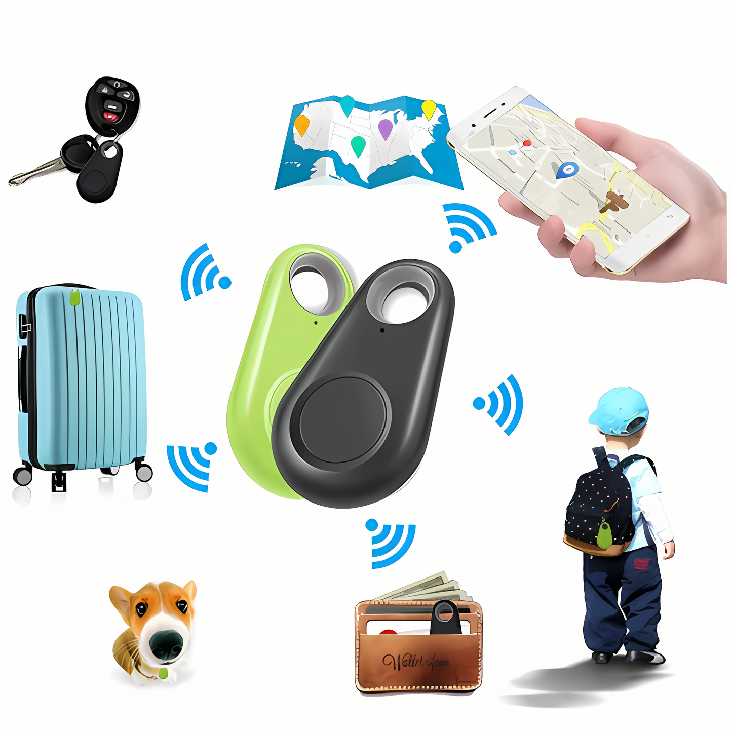 PetPulse | GPS Haustier-Tracker | Einzigartiges Design | Bluetooth Haustier-Tracker