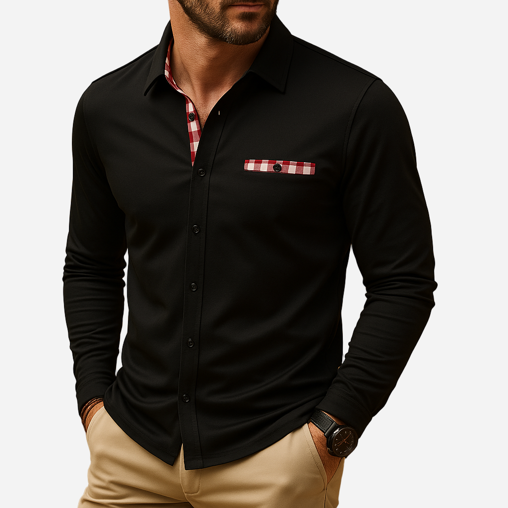Polo Shirt für Herren - Langarm & Kragen für den Winter
