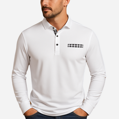 Polo Shirt für Herren - Langarm & Kragen für den Winter