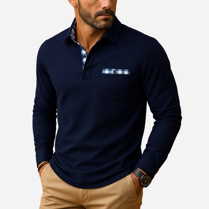 Polo Shirt für Herren - Langarm & Kragen für den Winter