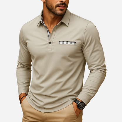 Polo Shirt für Herren - Langarm & Kragen für den Winter