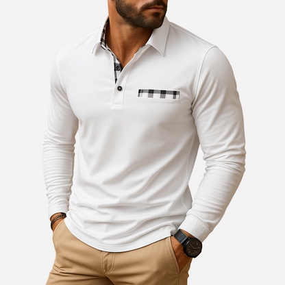 Polo Shirt für Herren - Langarm & Kragen für den Winter