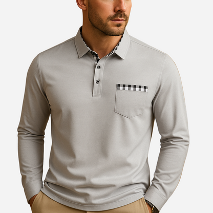 Polo Shirt für Herren - Langarm & Kragen für den Winter