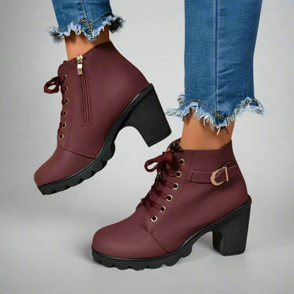 ECO stiefeletten | Trendy und modische Leder-Stiefeletten mit Schnürung für Damen