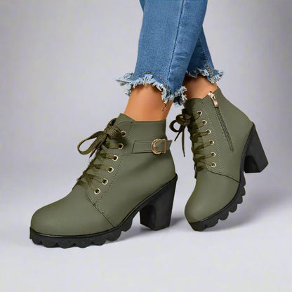 ECO stiefeletten | Trendy und modische Leder-Stiefeletten mit Schnürung für Damen