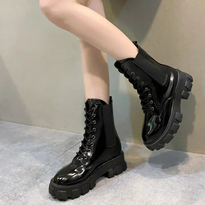 ECO stiefeletten | Schwarze Motorrad-Stiefeletten für Damen