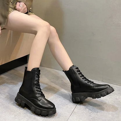 ECO stiefeletten | Schwarze Motorrad-Stiefeletten für Damen