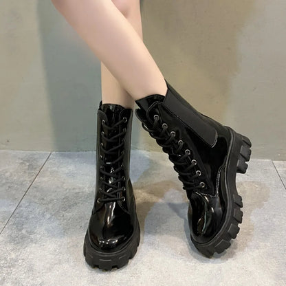 ECO stiefeletten | Schwarze Motorrad-Stiefeletten für Damen