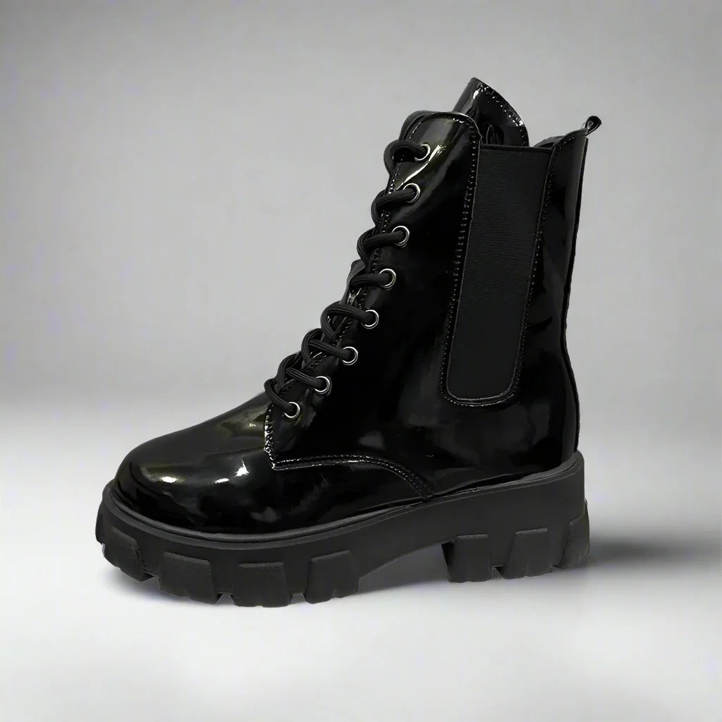 ECO stiefeletten | Schwarze Motorrad-Stiefeletten für Damen