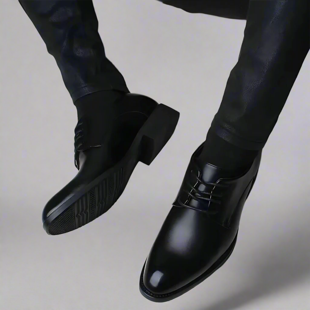 GEO Derby anzugschuhe | Komfortable Business-Schnürschuhe für Herren