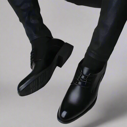 GEO Derby anzugschuhe | Komfortable Business-Schnürschuhe für Herren