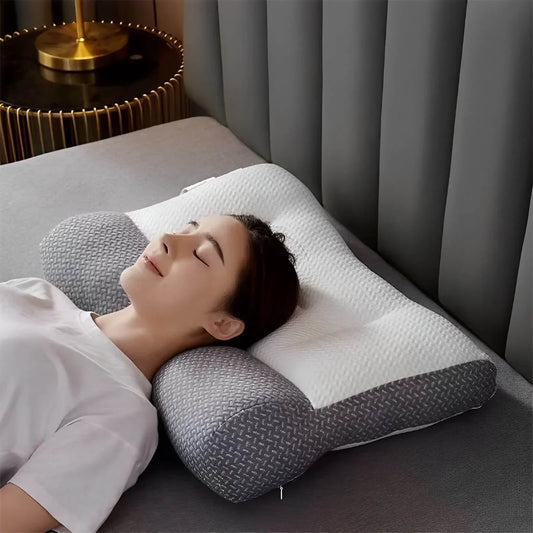 VitalSupport | Ergonomisches Orthopädisches Kissen Grau – Besser Schlafen