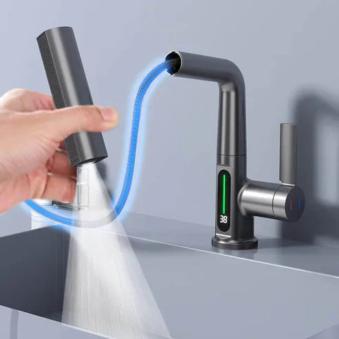 WaterMaster: Der Vielseitige LED-Wasserhahn für Küche & Bad – 360° drehbar, 5 Strahlmodi & Temperaturanzeige
