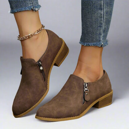 ECO stiefeletten | Modische Leder-Stiefeletten für Damen mit niedrigem Absatz