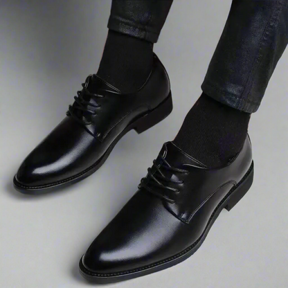 GEO Derby anzugschuhe | Komfortable Business-Schnürschuhe für Herren