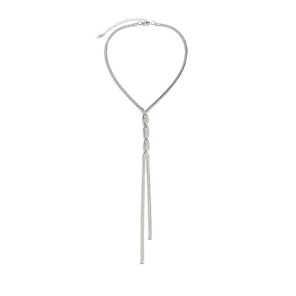 Elegante lange Flache Schlangen-Halskette für Damen – Vielseitiger Schmuck für jeden Anlass