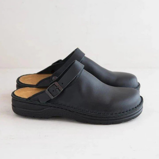 HW Herren Lederschuhe: Sommerliche, Rutschfeste & Bequeme Hausschuhe mit Orthopädischer Unterstützung