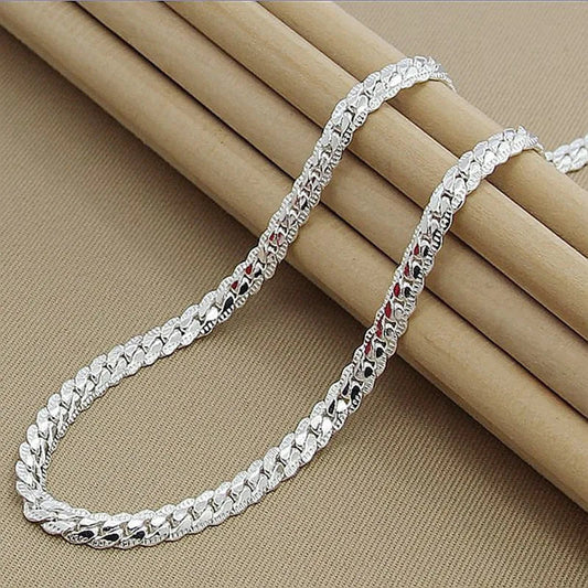 Glückseligkeit Sterling Halskette – Elegante 925er Silber Kette für Damen, Perfekt für Hochzeiten und Alltag