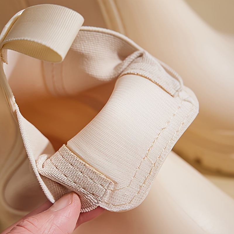 Modische Damen Regenstiefel für den Herbst – Halbhohe, wasserdichte Gummistiefel mit extra griffiger Sohle für optimalen Halt